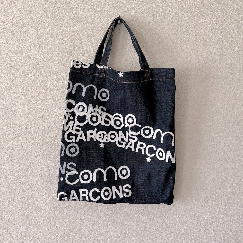 Comme des garçons denim tote bag
